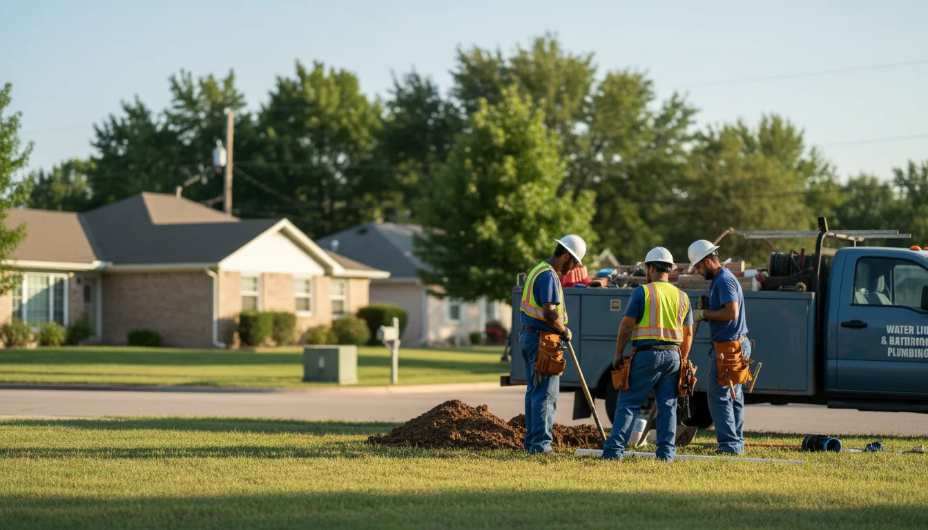 Residential water line and bathroom plumbing service in Pontiac, MO